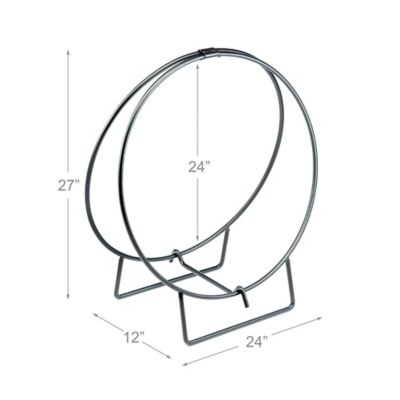 Image showing 8 th UniFlame 24 in. Diameter Steel Log Hoop, 27 in. H, Black