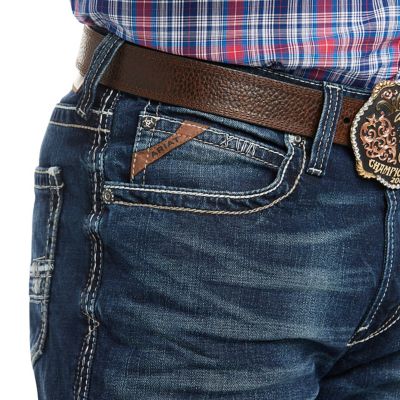 Image showing 3 th Ariat Men's Relaxed Fit Low-Rise M4 Adkins Bootcut Jeans