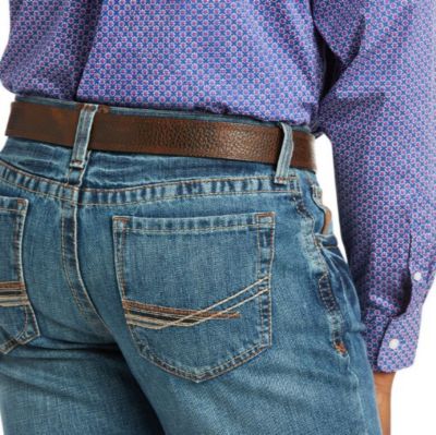 Image showing 8 th Ariat Men's Classic Fit Low-Rise M4 Scoundrel Bootcut Jeans