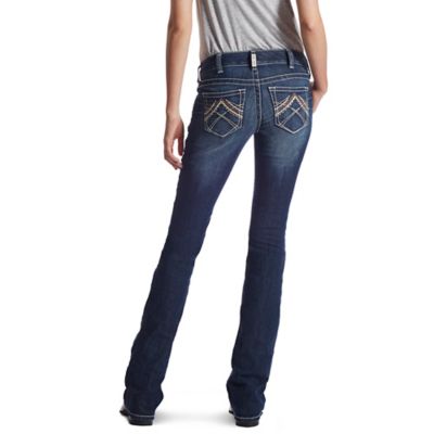 Image showing  Women's Slim Fit Mid-Rise REAL Rosy Whipstitch Bootcut Jeans