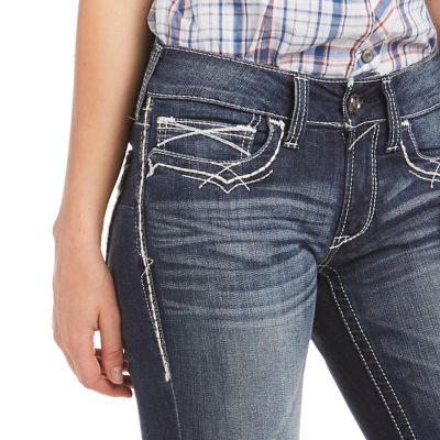 Image showing 4 th Ariat Women's Slim Fit Mid-Rise REAL Entwined Bootcut Jeans