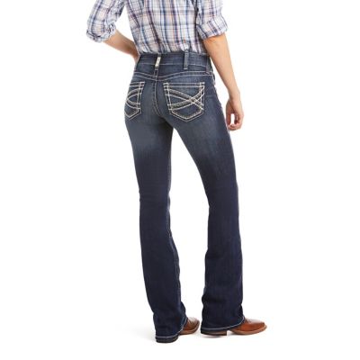 Image showing 1 th Ariat Women's Slim Fit Mid-Rise REAL Entwined Bootcut Jeans