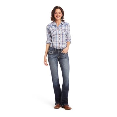 Image showing 3 th Ariat Women's Slim Fit Mid-Rise REAL Entwined Bootcut Jeans