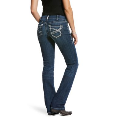 Image showing 0 th Ariat Women's Slim Fit Mid-Rise REAL Stretch Ivy Stackable Straight Leg Jeans