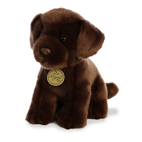 Aurora Chocolate Lab Pup Stuffed Dog Toy, 11 in.