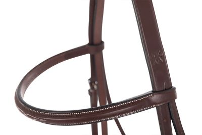 Image showing  Full-Cheek Fancy-Stitched Raised English Leather Bridle, Australian Nut Color