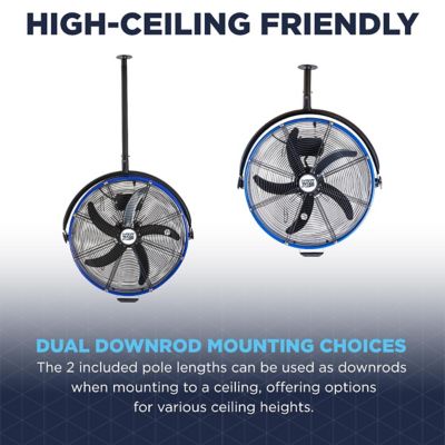 Image showing  20 in. 3-Speed Tilting Outdoor Rated Pedestal Fan, 4,600 CFM, Black