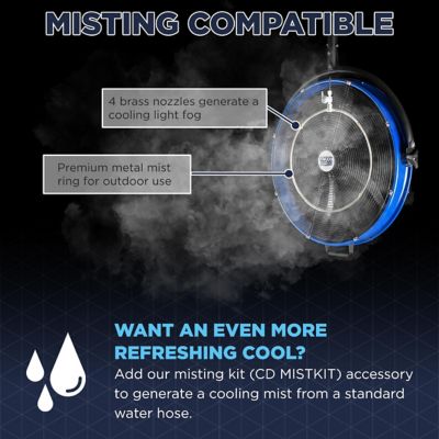 Image showing 5 th Maxx Air 20 in. 3-Speed Tilting Outdoor Rated Pedestal Fan, 4,600 CFM, Black