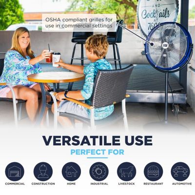 Image showing 8 th Maxx Air 20 in. 3-Speed Tilting Outdoor Rated Pedestal Fan, 4,600 CFM, Black