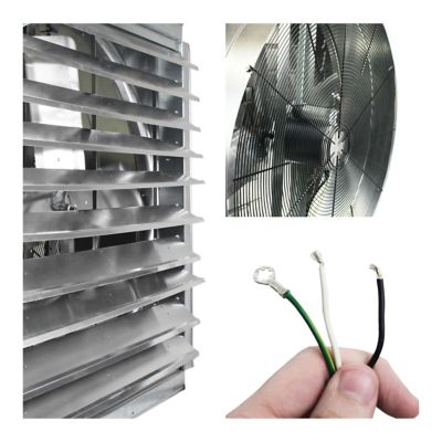 Image showing 8 th Maxx Air 36 in. Heavy-Duty Exhaust Fan with Integrated Automatic Shutter, 30 sq. ft.