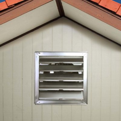 Image showing  18 in. Automatic Metal Shutter for Gable-Mount Power Attic Ventilators, Mill