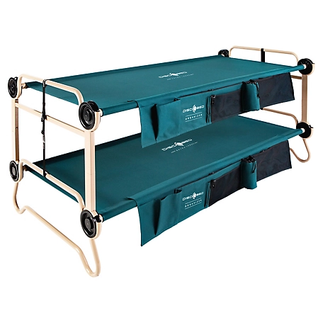 Disc-O-Bed Extra Large Bunk Cot with 2 Side Organizers, 82 in. x 39.5 in. x 36.5 in.