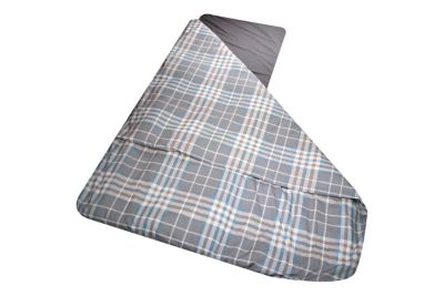 plaid sleeping bag