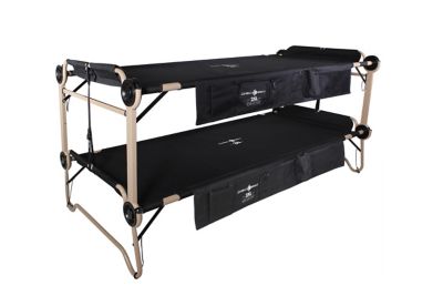 Disc-O-Bed 2 Extra Large Bunk Cot with 2 Side Organizers, 85 in. x 39.5 in. x 15.5 in.