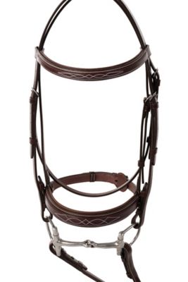 Image showing  Fancy-Stitched Raised Sedgwick Leather Padded English Bridle, Full