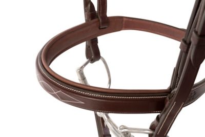 Image showing 5 th Huntley Equestrian Fancy-Stitched Raised Sedgwick Leather Padded English Bridle, Full