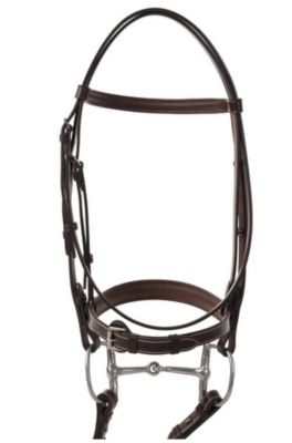 Image showing  Fancy-Stitched Raised Sedgwick Leather Padded English Bridle, Oversize