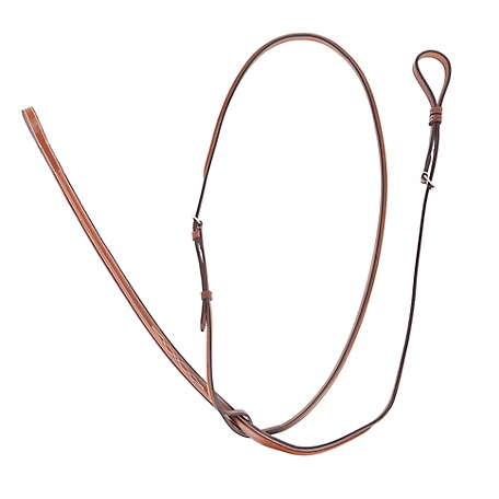 Huntley Equestrian Fancy-Stitched Raised English Leather Standing Martingale, Full, Conker Color