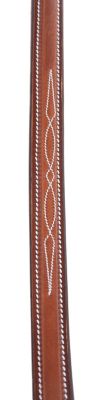 Image showing  Fancy-Stitched Raised English Leather Standing Martingale, Cob, Conker Color