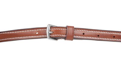 Image showing  Fancy-Stitched Raised English Leather Standing Martingale, Small Pony, Conker Color