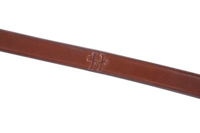 Image showing  Fancy-Stitched Raised English Leather Standing Martingale, Small Pony, Conker Color