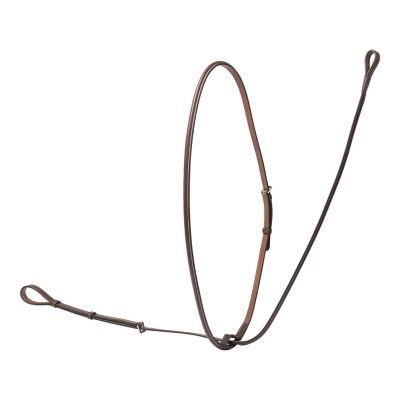 Image showing  Fancy-Stitched Raised English Leather Standing Martingale, Full, Australian Nut Color