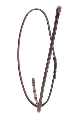 Image showing  Fancy-Stitched Raised English Leather Standing Martingale, Cob, Australian Nut Color