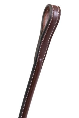 Image showing  Fancy-Stitched Raised English Leather Standing Martingale, Medium Pony, Australian Nut Color