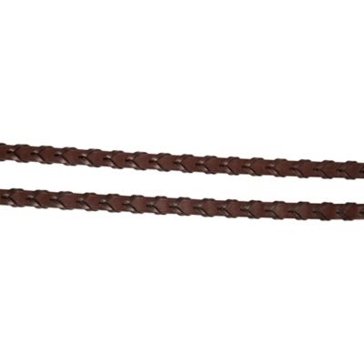 Image showing  Fancy-Stitched Square Raised Laced Reins, Cob, 5/8 in. x 56 in., Australian Nut Color