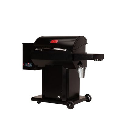 Image showing  730 sq. in. USSC Grills The Cumberland Wood Pellet Grill and Smoker, Black