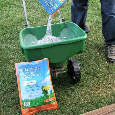 Image showing  13 lb. 5,000 sq. ft. Broadleaf Weed Control Plus Lawn Food