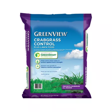 GreenView 13.5 lb 5 000 sq ft Crabgrass Control and Lawn Fertilizer Fertilizers