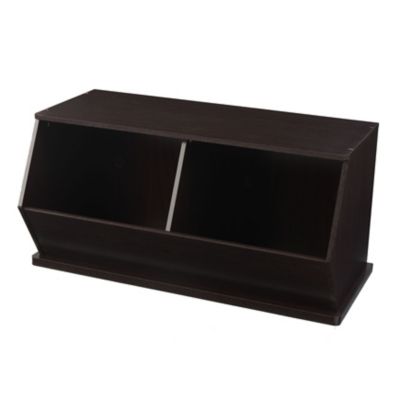 black toy storage unit