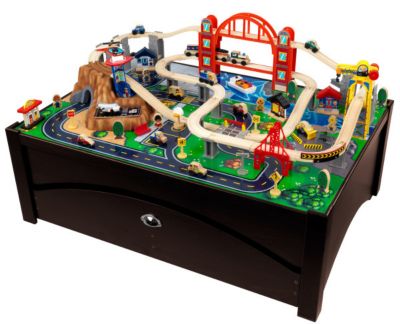 Kidkraft waterfall mountain train set and table best sale