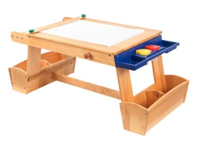 kidkraft art table with drying rack & storage