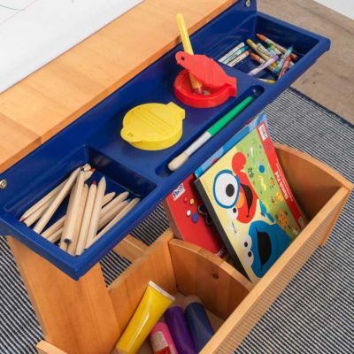 Image showing 6 th KidKraft Children's Art Table with Drying Rack and Storage