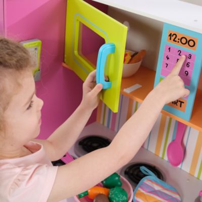 Image showing  Deluxe Big and Bright Wooden Play Kitchen with Play Phone