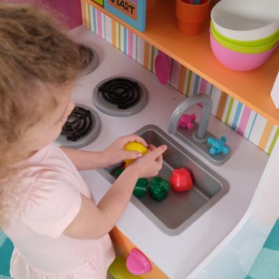 Image showing  Deluxe Big and Bright Wooden Play Kitchen with Play Phone