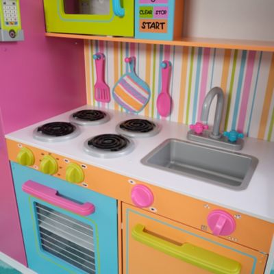 Image showing  Deluxe Big and Bright Wooden Play Kitchen with Play Phone