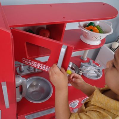 Image showing  Red Vintage Wooden Play Kitchen