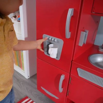 Image showing 7 th KidKraft Red Vintage Wooden Play Kitchen