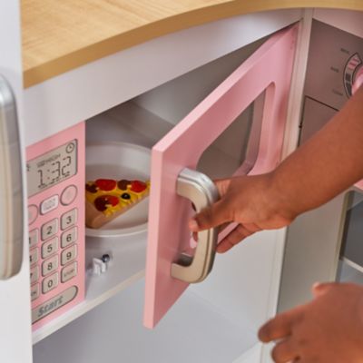 Image showing  Grand Gourmet Wooden Corner Play Kitchen with 5-Piece Accessory Set