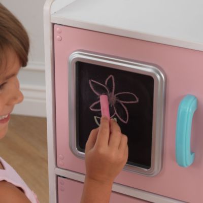 Image showing 6 th KidKraft Uptown Pastel Wooden Play Kitchen with Chalkboard