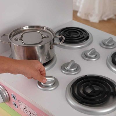 Image showing 8 th KidKraft Uptown Pastel Wooden Play Kitchen with Chalkboard