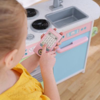 Image showing 10 th KidKraft Uptown Pastel Wooden Play Kitchen with Chalkboard