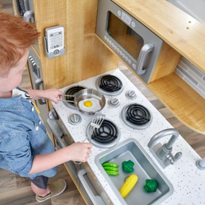 Image showing  Uptown Natural Wooden Play Kitchen with Chalkboard