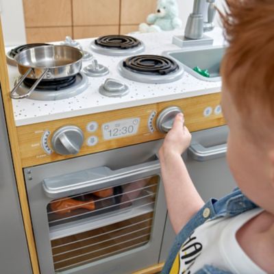 Image showing  Uptown Natural Wooden Play Kitchen with Chalkboard