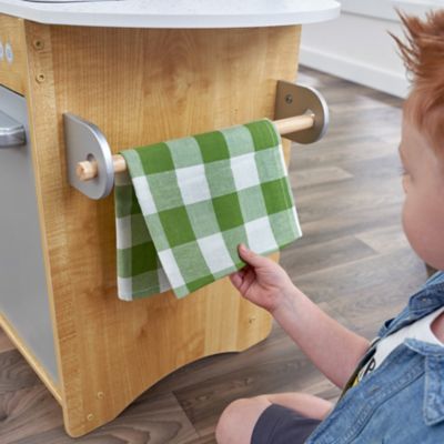 Image showing 6 th KidKraft Uptown Natural Wooden Play Kitchen with Chalkboard
