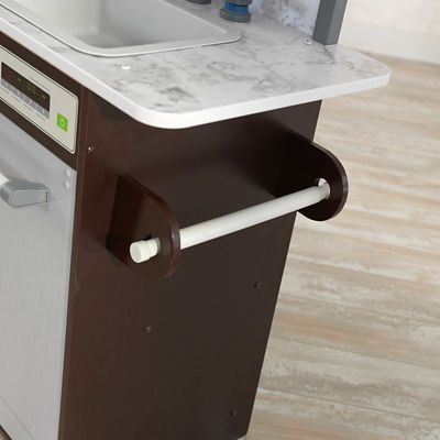 Image showing 6 th KidKraft Uptown Elite Espresso Wooden Play Kitchen with Lights, Sounds and Working Ice Maker