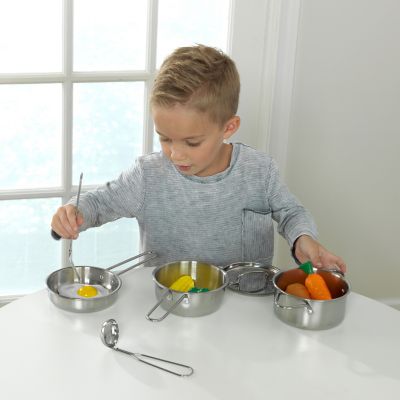 Image showing  Deluxe Cookware Play Set with Food